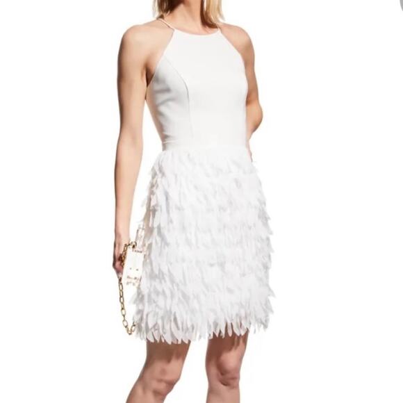 NEW AIDAN BY AIDEN MATTOX Dress Size 2 Tiered Halter Bridal Wedding Bride NWOT - Picture 3 of 16